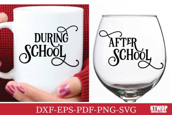 BEFORE School DURING School Wine Glass Embroidery Design Review