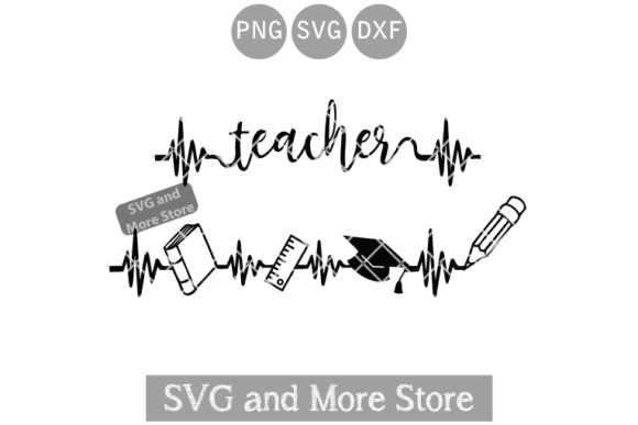 Heartbeat Teacher: A Versatile Graphic Design Asset for Creative Publishers