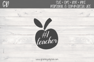 Number 1 Teacher: A Vibrant Graphic Design Asset for Crafts and Creative Projects