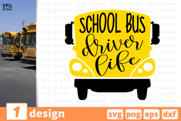 School Bus Driver Life Graphics: A Vibrant Asset for Crafts and Branding