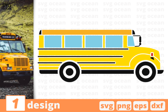 School Bus Graphics for Crafts and Creative Projects