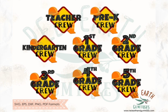School Construction Crew Bundle Graphics and Crafts