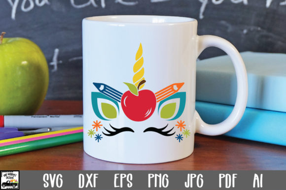 School Unicorn Graphics for Crafts and Content