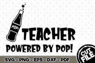 Teacher Powered by Pop: A Vibrant Graphic Design Asset for Crafts and Branding