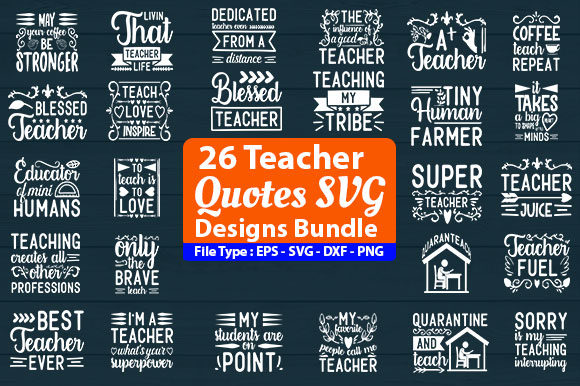 Teacher Quotes Design Bundle: A Designer’s Take on Graphics and Crafts