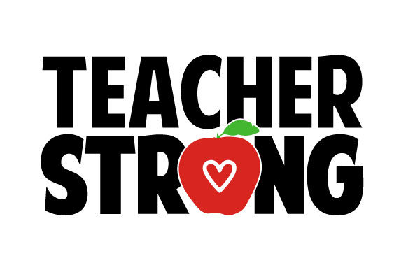 Teacher Strong Apple Heart: A Versatile Graphic Design Asset for Crafts and Branding